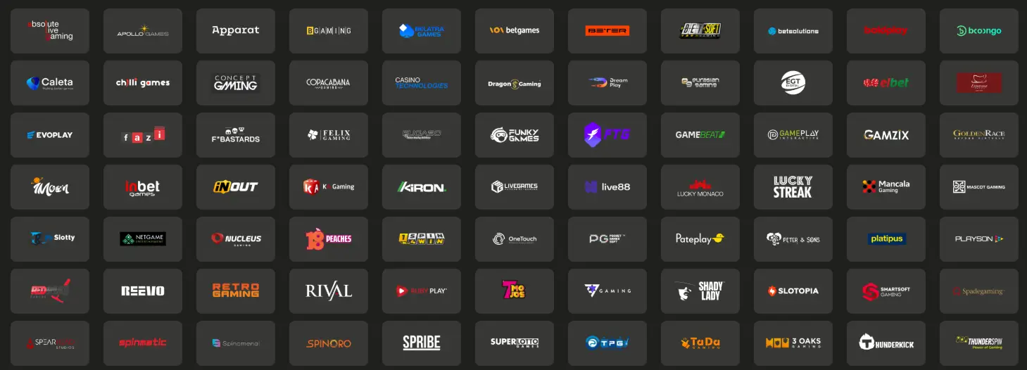 dionyx casino providers